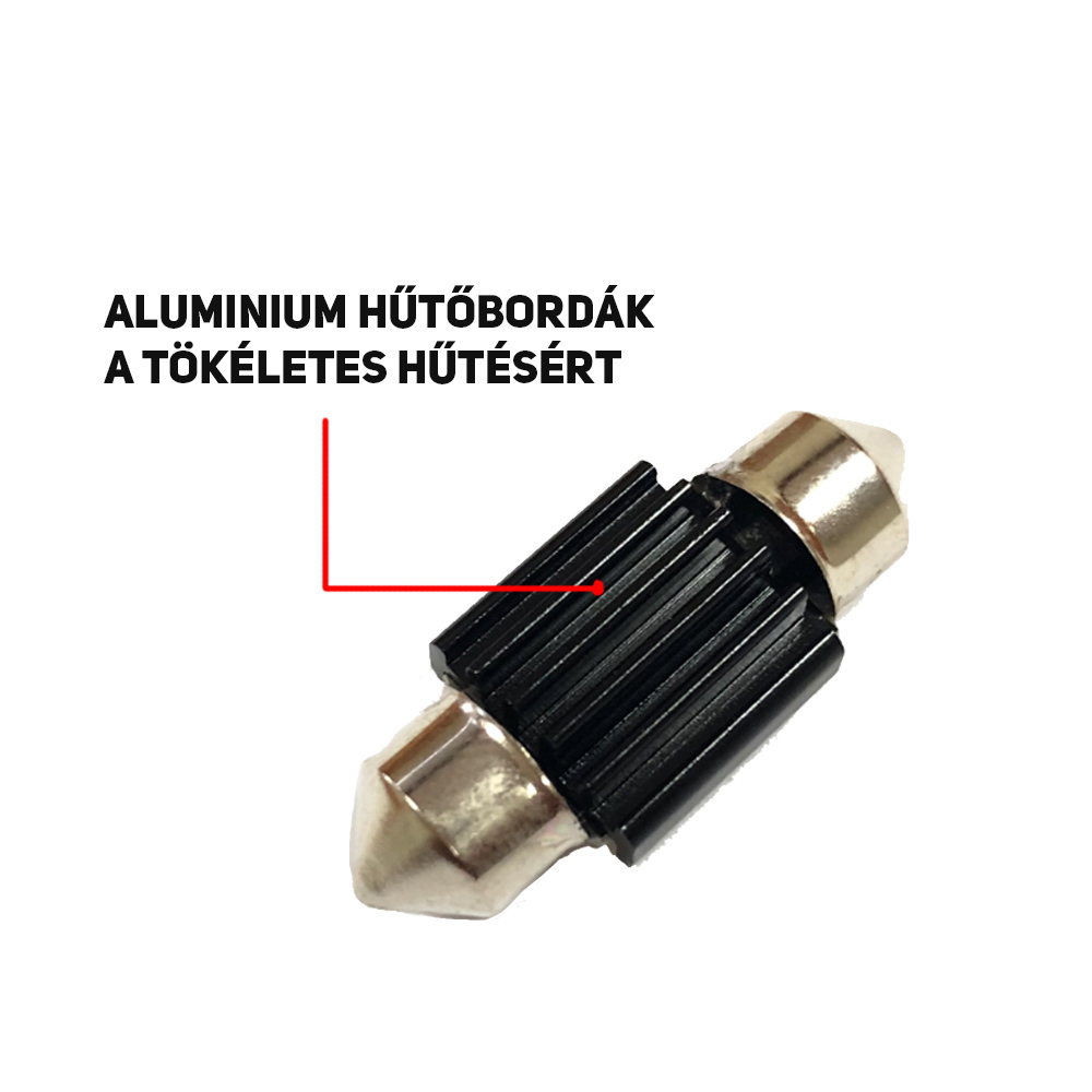 C5W led 36mm Canbus hűtőbordás 2db 11 szofita led izzo 2