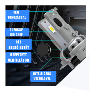 H7 Led izzó ventillátorral 2db 4300K
