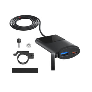 Motoros töltő USB és USB C porttal