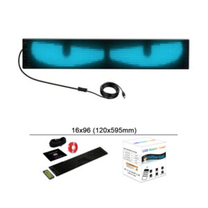 Teszt Kia 14 LED kijelzőpanel – hajlítható RGB mátrix, APP vezérléssel (USB, 12×59,5 cm)