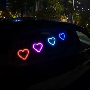 Teszt Kia 6 LED szivecske autóablak hangulatfény pink