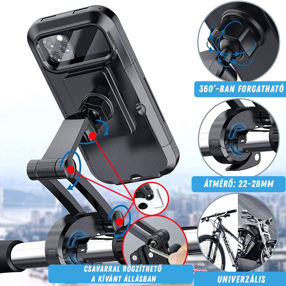Motoros telefontartó zárható XXL 3 Motoros telefontartó zárható XXL - Image 3
