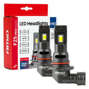 HB3 LED F25 PRO BLACK Series – 12/24V FULL CANBUS