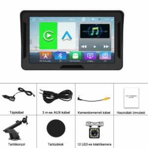 Teszt Kia 10 Autós CarPlay és Android Auto kijelző – magyar nyelvű 7″ szélvédőre és műszerfalra