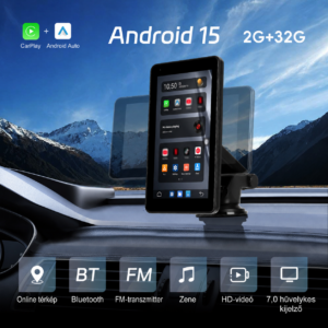 Teszt Kia 6 Autós CarPlay és Android Auto kijelző – magyar nyelvű 7″ forgatható